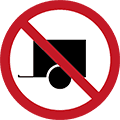 90. No power-driven vehicles drawing a trailer